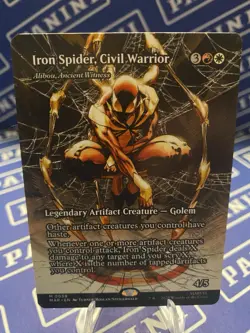 MTG Iron Spider, Civil Warrior Alibou, Ancient Witness 0039 (Borderless) Marvel - Image 1