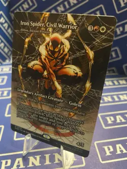 MTG Iron Spider, Civil Warrior Alibou, Ancient Witness 0039 (Borderless) Marvel - Image 2