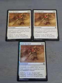 MTG X3 Brave the Sands Khans of Tarkir 005/269 X1 Foil-X2 Regular Uncommon - Image 1