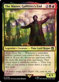 The Master, Gallifrey's End Surge Foil Doctor Who Commander NM MTG - Image 1