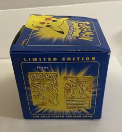 POKEMON BURGER KING. PICACHU 23K GOLD PLATED TRADING CARD. SEALED. NINTENDO 1999 - Image 3