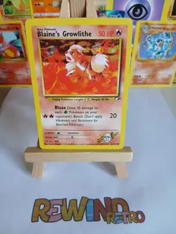 Pokemon TCG Blaine's Growlithe Gym Heroes 62/132 Regular - Image 1