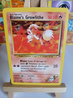 Pokemon TCG Blaine's Growlithe Gym Heroes 62/132 Regular - Image 2
