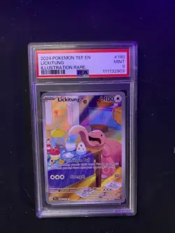 Pokemon TCG Lickitung Illustration Temporal Forces 180/162 PSA 9 - Image 1