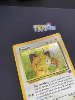 Pokemon TCG Meowth 10 Black Star Promo Holo HP. - Image 2