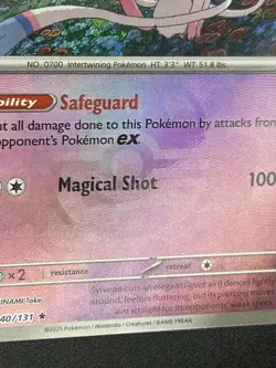 2025 Pokemon Master Ball Reverse Holo Sylveon 040/131 Prismatic Evolution - Image 3