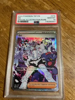 2024 POKEMON TEF EN SPECIAL ILLUSTRATION RARE #210 ERI PSA 10 GEM MINT - Image 1