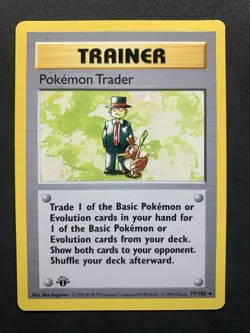 Pokemon Trader Base Set 1st Edition 77/102 (LP) - Image 1