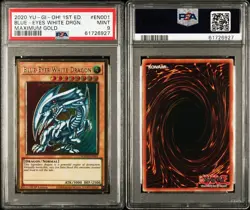 Yu-Gi-Oh Blue Eyes White Dragon PSA 9 1st Maximum Gold Mago Mint - Image 1