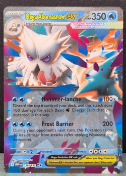 Mega Abomasnow ex Double Rare 036/132 Mega Evolution Pokemon TCG Near Mint Card - Image 1