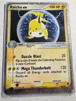 Raichu ex 98/100 Pokemon Card Holo Rare EX Sandstorm - Image 1