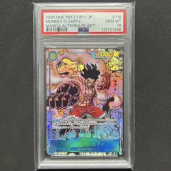 PSA10 Monkey D Luffy Super Parallel Comic Parallel OP11-118 One Piece Card - Image 1