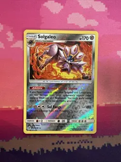 Pokemon Card Solgaleo Cosmic Eclipse Reverse Holo Rare 142/236 Near Mint - Image 1