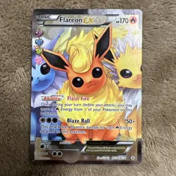 Flareon EX RC28/RC32 Generations Ultra Rare Full Art Holo Pokemon Card - Image 1
