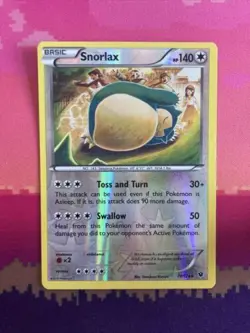 Pokemon Card Snorlax Fates Collide Reverse Holo Rare 77/124 Near Mint - Image 1