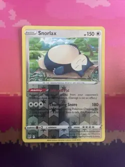 Pokemon Card Snorlax Lost Origin Reverse Holo Rare 143/196 Near Mint - Image 1
