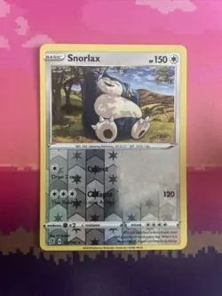 Pokemon Card Snorlax Rebel Clash Reverse Holo Rare 141/192 Near Mint - Image 1