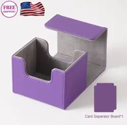 PU Leather Trading Card Deck Box - Fits 100+ Cards - MTG, Board Games, Organizer - Image 1