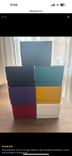 PU Leather Trading Card Deck Box - Fits 100+ Cards - MTG, Board Games, Organizer - Image 4