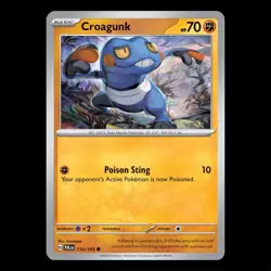 Croagunk 114/193 - Paldea Evolved Pokemon Card - Image 1