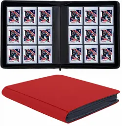 9 Pockets Card Binder for Semi Rigid Card Holders, Ringless Card Binder Album... - Image 1