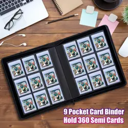 9 Pockets Card Binder for Semi Rigid Card Holders, Ringless Card Binder Album... - Image 2