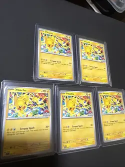 Pokemon Pikachu 2025 Worlds Celebratory Promo Card Set Of Five (5) - Image 1
