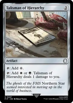 Talisman of Hierarchy - Near Mint MTG Universes Beyond: Fallout - Image 1