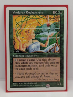 MTG Verduran Enchantress Fifth Edition Regular Rare LP - Image 1