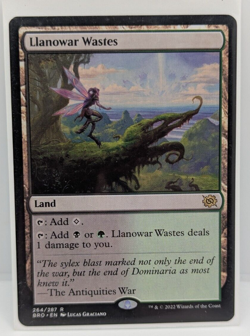 MTG Llanowar Wastes The Brothers' War Regular Rare NM - Image 1