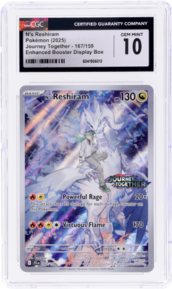 2025 Pokemon Scarlet and Violet Journey Together N's Reshiram CGC 10 - Image 1