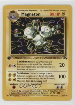 Magneton 1st Ed. Pokemon Fossil #26 1999 - Image 1