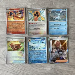 Bundle Of 6 151 Pokemon Cards Tyme 143/131 Ultra Rare Glaceon Reverse Masterball - Image 1