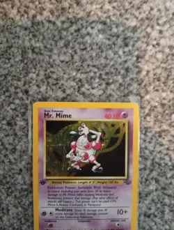 Mr Mime 6/64 Holo Rare 1st Edition Jungle WOTC Vintage Pokemon - Image 2