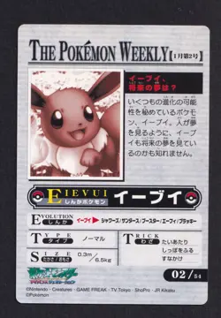 The Pokemon Weekly Eevee & Evolutions New No.02 Zukan Carddass Japanese Card - Image 2