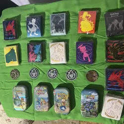 Lot of 17 Official Pokemon TCG Card Sleeve Packs - Various Designs - Image 1