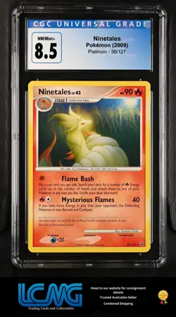 Pokemon TCG Card 2009 Platinum #36/127 Ninetales CGC 8.5 Rare - Image 1