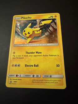 Pikachu SM81 Sun & Moon Ultra Rare Holo Promo Pokemon Card - Image 1