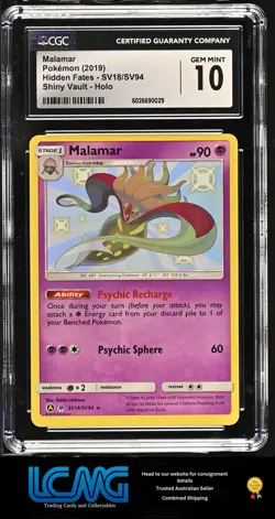 Pokemon TCG Card 2019 Hidden Fates #SV18/SV94 Malamar CGC 10 Baby Shiny - Image 1