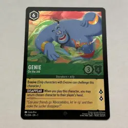 Genie 75/204 Disney Lorcana The First Chapter Super Rare Cold Foil Card NM - Image 1