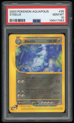 2003 POKEMON AQUAPOLIS #35/147 STEELIX PSA 10 **LOW POP 63** - Image 1