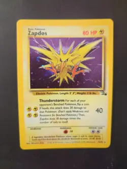 Pokemon TCG Zapdos 15/62 Fossil Holo Rare LP - Image 1