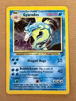 Pokemon TCG Gyarados Base Set 2 7/130 Holo Unlimited Holo Rare WOTC - Image 1