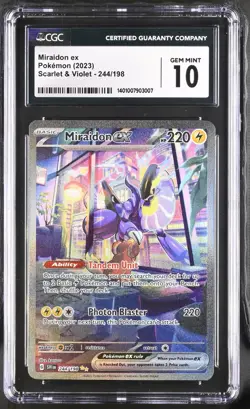 2023 Pokemon Scarlet & Violet Miraidon EX #244 (CGC 10) - Image 1