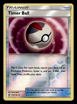 Pokemon Timer Ball 134/149 Sun and Moon Reverse Holo NM - Image 1