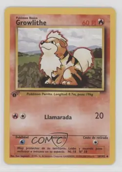Growlithe Spanish 1st Ed. Pokemon Base Set #28 1999 - Image 1