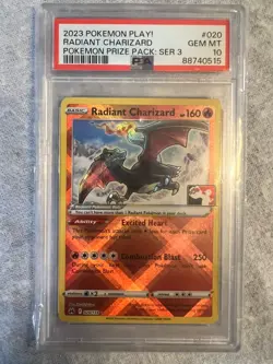 PSA 10 Radiant Charizard #020 Prize Pack: Series 3 Pokemon Play! 2023 LOW POP - Image 1