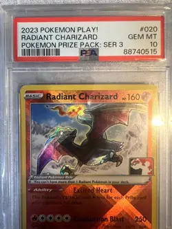 PSA 10 Radiant Charizard #020 Prize Pack: Series 3 Pokemon Play! 2023 LOW POP - Image 4