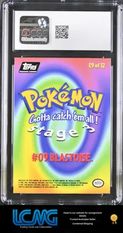 Pokemon TCG Card 1999 Topps Pokemon the First Movie #E9 Blastoise CGC 10 - Image 2