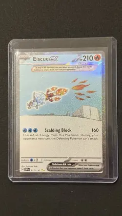 Pokemon Card TCG Eiscue EX 222/197 Obsidian Flames Holo Rare English NM - Image 1